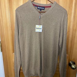 Barbour Cotton Cashmere V-Neck Sweater